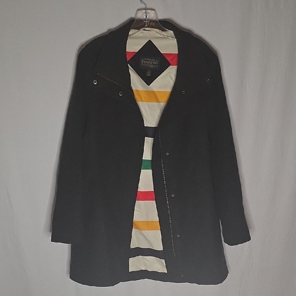 Pendleton Charcoal Trench Coat with Multicolor Lining